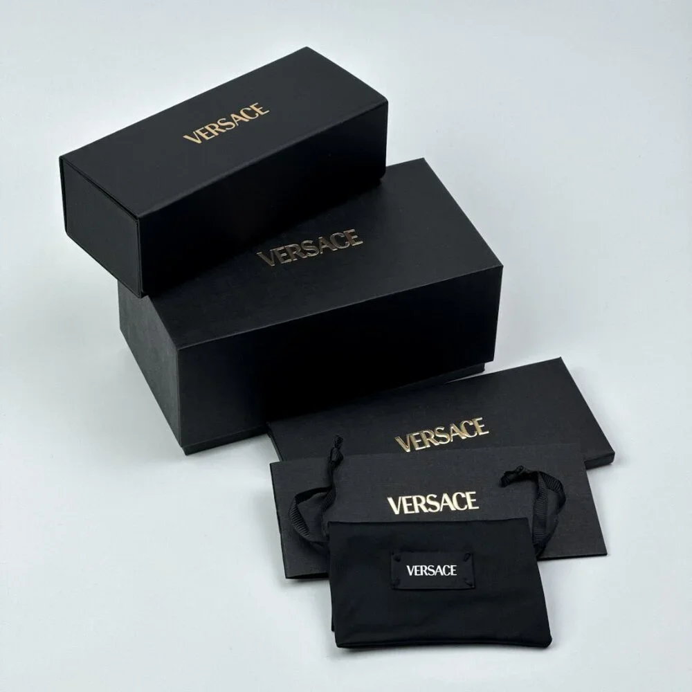 Versace VE4482 544987 BRAND NEW Sunglasses Yellow Fluo Grey Rectangular Unisex
